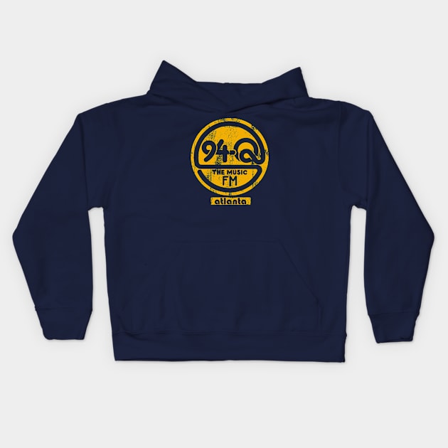 94Q Retro Radio Atlanta Kids Hoodie by thedeuce